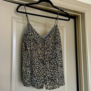 Cupcakes and Cashmere leopard print tank top